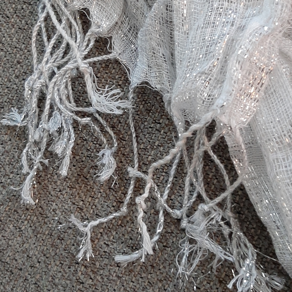 NWT Set of 2 Girls Silver & Purple Scarfs, OS - Picture 12 of 12